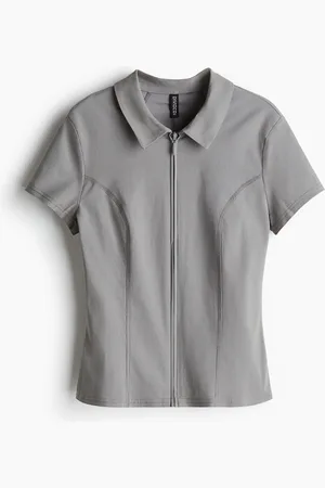 H&M Collared zip-through top