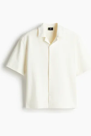 H&M Harjattu laakakauluspaita Loose Fit