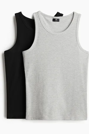 H&M 2 kpl ribattuja toppeja Slim Fit