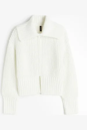 H&M Kauluksellinen vetoketjullinen neuletakki