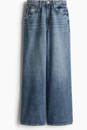 H&M Curvy Fit Feather Soft Wide Ultra High Jeans