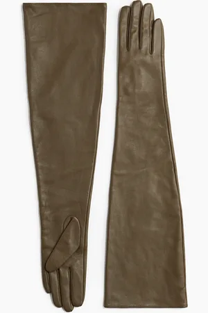 H&M Pitkät nahkaiset käsineet