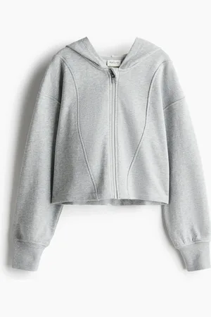 H&M Lyhyt vetoketjullinen treenihuppari