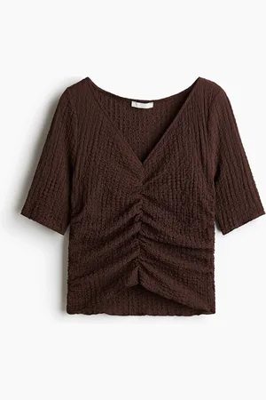 H&M Poimutettu kuviopintainen pusero