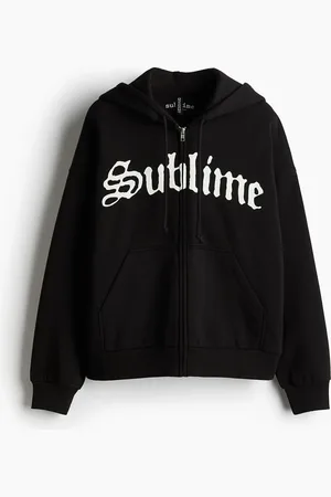 H&M Kuvallinen oversize-vetoketjuhuppari