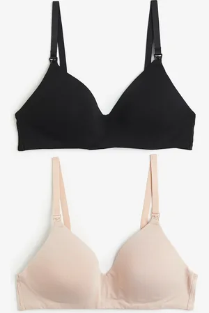 H&M MAMA 2 kpl topattuja puuvillaisia imetysliivejä