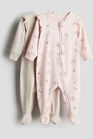 H&M 2 kpl vetoketjullisia unipukuja - Pinkki