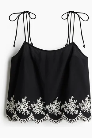 H&M Kirjailtu solmuolkaiminen toppi