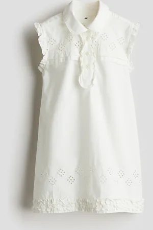 H&M Broderie anglaise -puuvillamekko