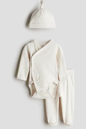 H&M Erittäin pehmeä kolmiosainen puuvillasetti