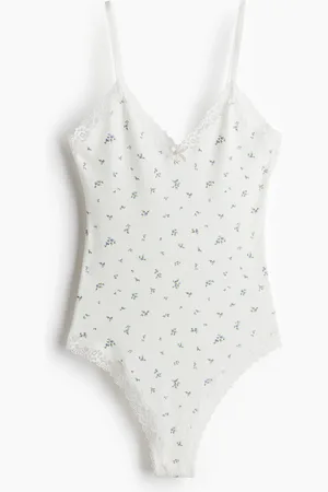 H&M Pitsireunainen puuvillabody