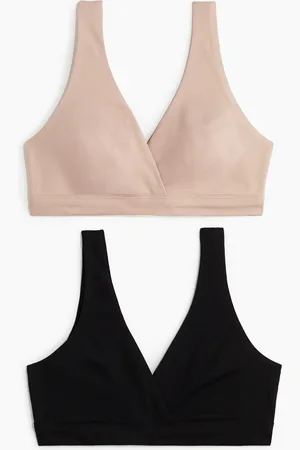 H&M MAMA 2 kpl puuvillaisia imetysrintaliivejä