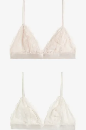 H&M 2 kpl pehmustamattomia pehmeitä pitsirintaliivejä