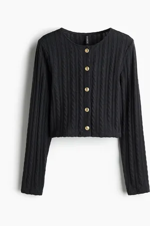 H&M Palmikkoneulemainen takki