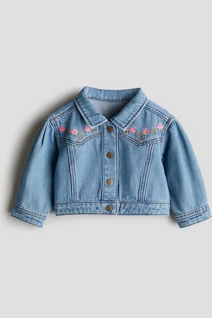 H&M Kirjailtu farkkutakki