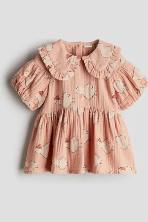 H&M Puhvihihainen puuvillamekko