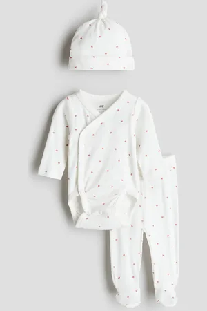 H&M Kolmiosainen puuvillatrikoinen setti