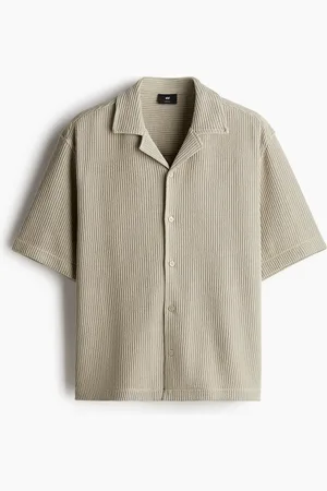 H&M Ribattu laakakauluspaita Loose Fit