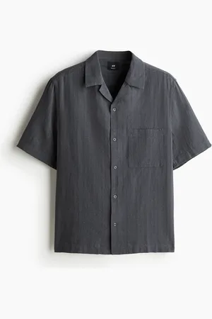 H&M Pellavasekoitteinen laakakauluspaita Regular Fit