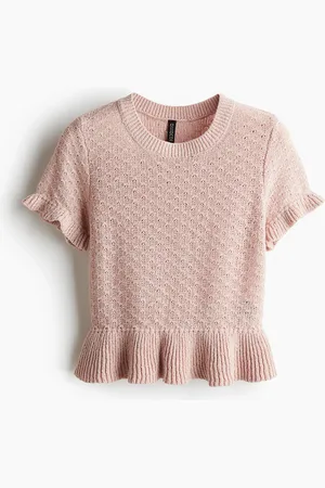 H&M Röyhelöreunainen pointelle-neulepusero