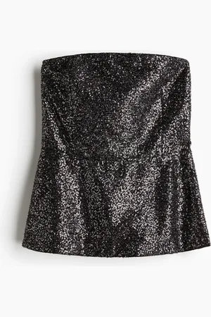H&M Paljettikoristeinen bandeau-toppi