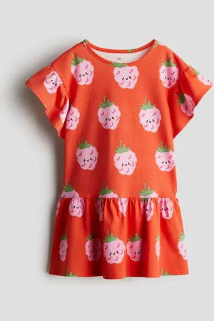 H&M Röyhelöhihainen puuvillamekko