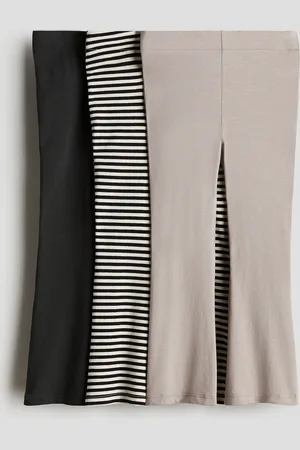 H&M 3 kpl leveneviä puuvillaleggingsejä
