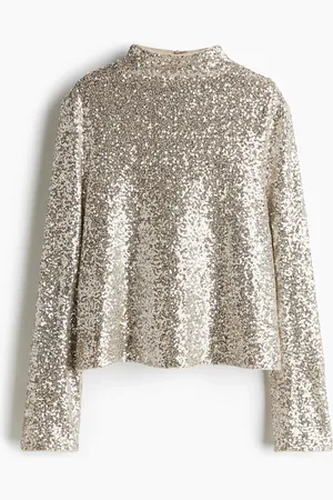 H&M Paljettikoristeinen puolipoolopusero