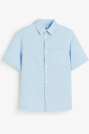 H&M Lyhythihainen pellavasekoitepaita Regular Fit