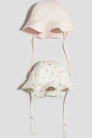 H&M 2 kpl puuvillaisia hellehattuja