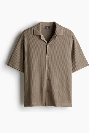 H&M Ribattu laakakauluspaita Loose Fit
