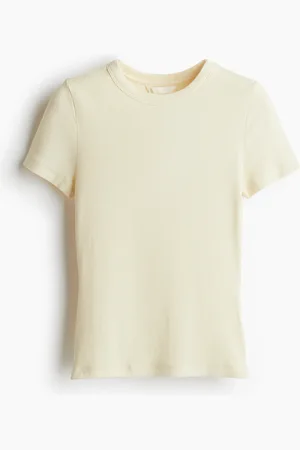 H&M Ribattu modaalisekoitteinen T-paita