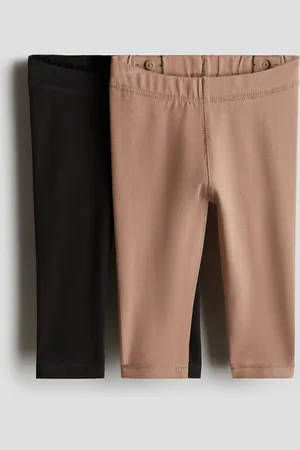 H&M 2 kpl pimapuuvillatrikoisia leggingsejä