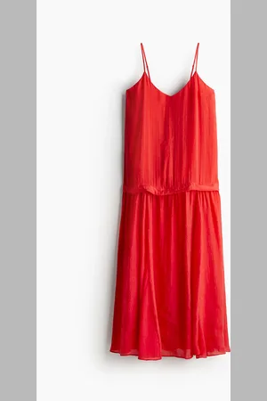 H&M Pitkä naruolkainmekko