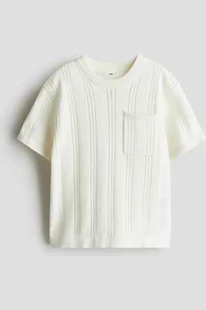 H&M Puuvillainen pointelle-neule-T-paita