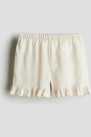 H&M Röyhelöiset pellavashortsit