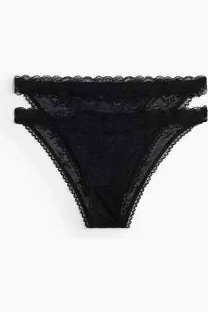 H&M 2 kpl pitsisiä tanga-alushousuja