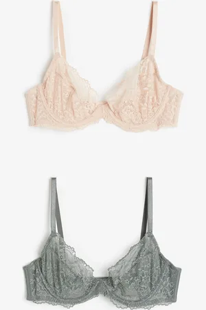 H&M 2 kpl pehmustamattomia pitsirintaliivejä