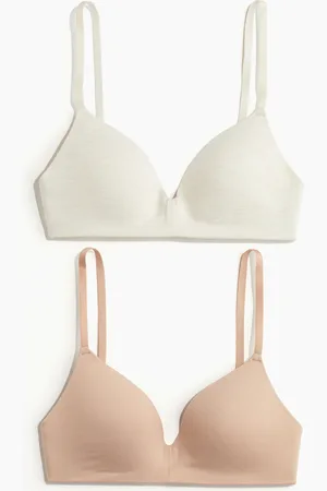 H&M 2 kpl topattuja puuvillarintaliivejä