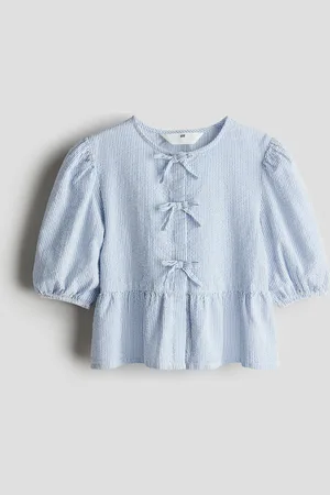 H&M Puuvillainen seersucker-peplumpusero
