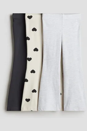 H&M 3 kpl leveneviä puuvillaleggingsejä
