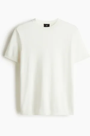 H&M Tiheäneuloksinen T-paita Slim Fit