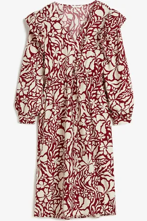 H&M Röyhelöreunainen puuvillamekko