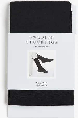 H&M 2-pakkaus Ingrid Sukkia 60 Den - Musta