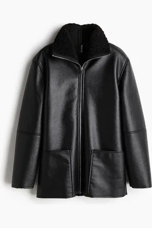 H&M Pinnoitettu teddyvuorinen takki