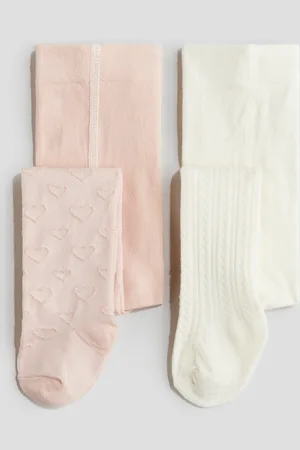 H&M 2 paria kuvioneulesukkahousuja