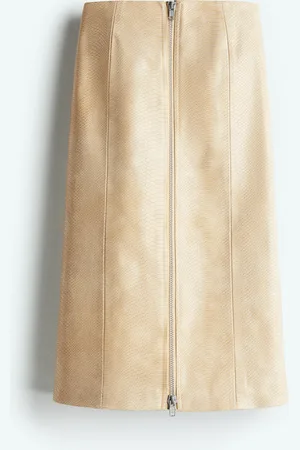H&M Pinnoitettu vetoketjullinen hame