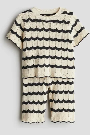 H&M Kaksiosainen puuvillainen pointelle-neulesetti