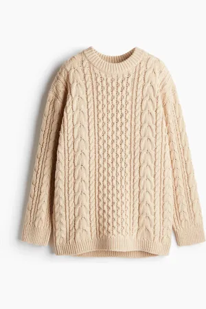 H&M Villasekoitteinen palmikkoneulepusero