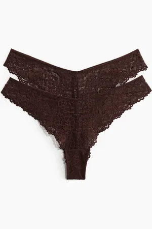H&M 2 kpl pitsisiä brazilian-alushousuja